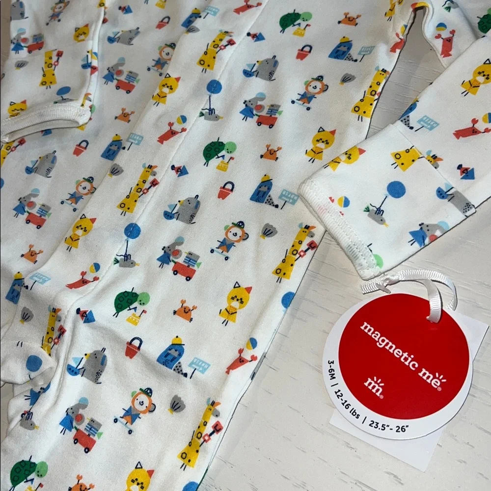 Magnetic Me Seaside Sand Squad Organic Cotton Footie 6-9 9-12 12-18 months